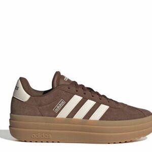 Adidas Vl Court Brown and Cream Women's Sneakers